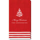 Red Stripe Border Caspari Guest Towels Image 3 of 3